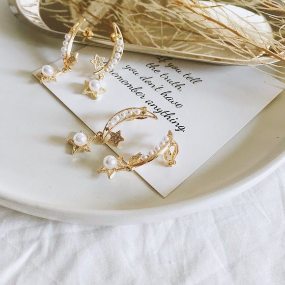 Moon Star boho dangle earrings - Picture 7 of 9